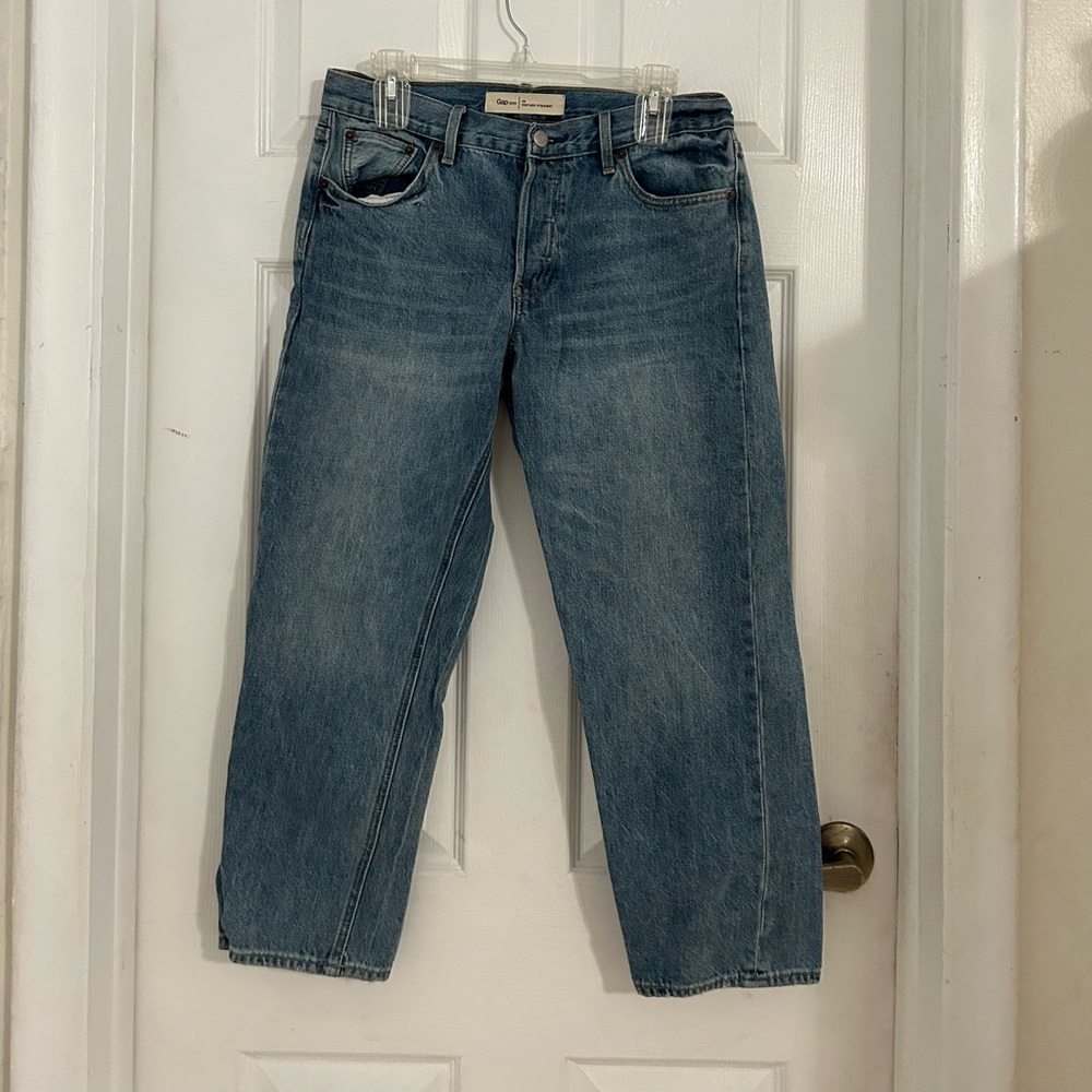 GAP womens Blue vintage Straight Leg Jeans Sz 29